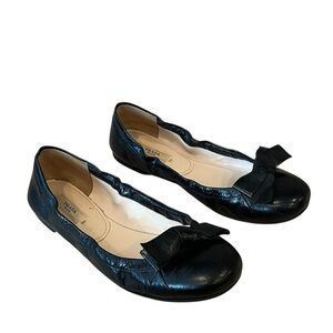 Prada Donna Bow Ballet Flats Black EU 36.5 US 6.5 Classic Feminine Quiet Luxury